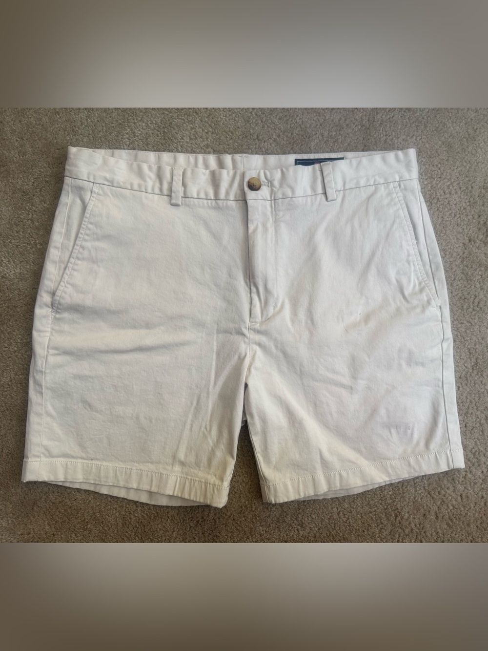 Vinyard Vines By Shep & Ian Men's Sz 36 Cream Cotton Casual Shorts.